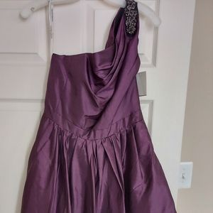Formal short plum dress